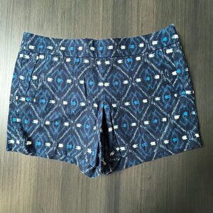 J. Crew blue ikat white shorts 8